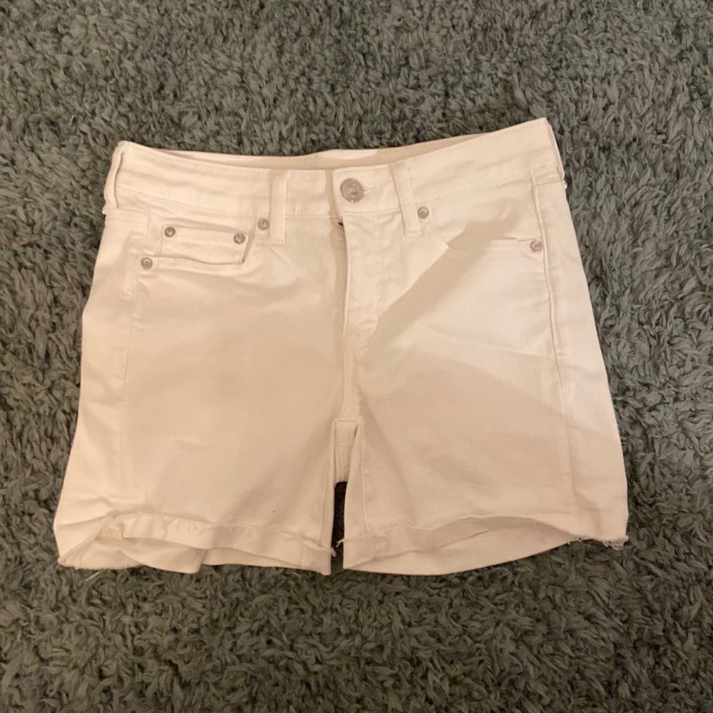 american eagle white shorts